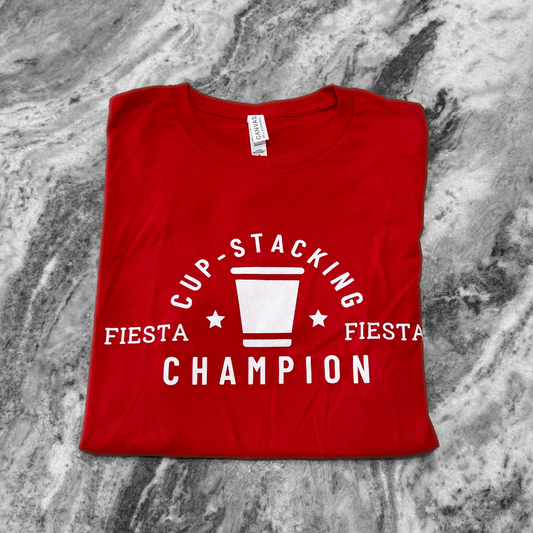 Cherry Red Fiesta Cup-Stacking Champion Tee