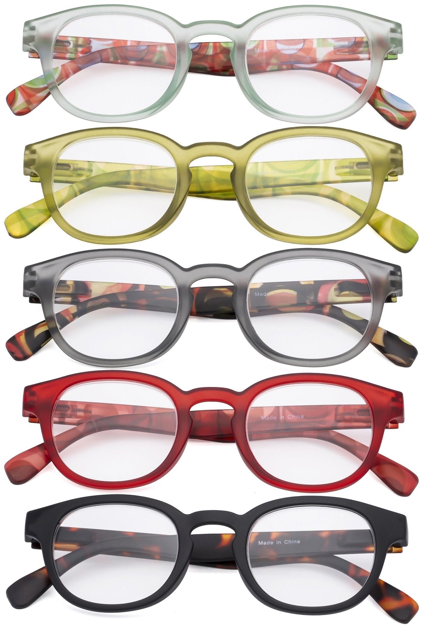5 Pack Vintage Pattern Design Reading Glasses R124F
