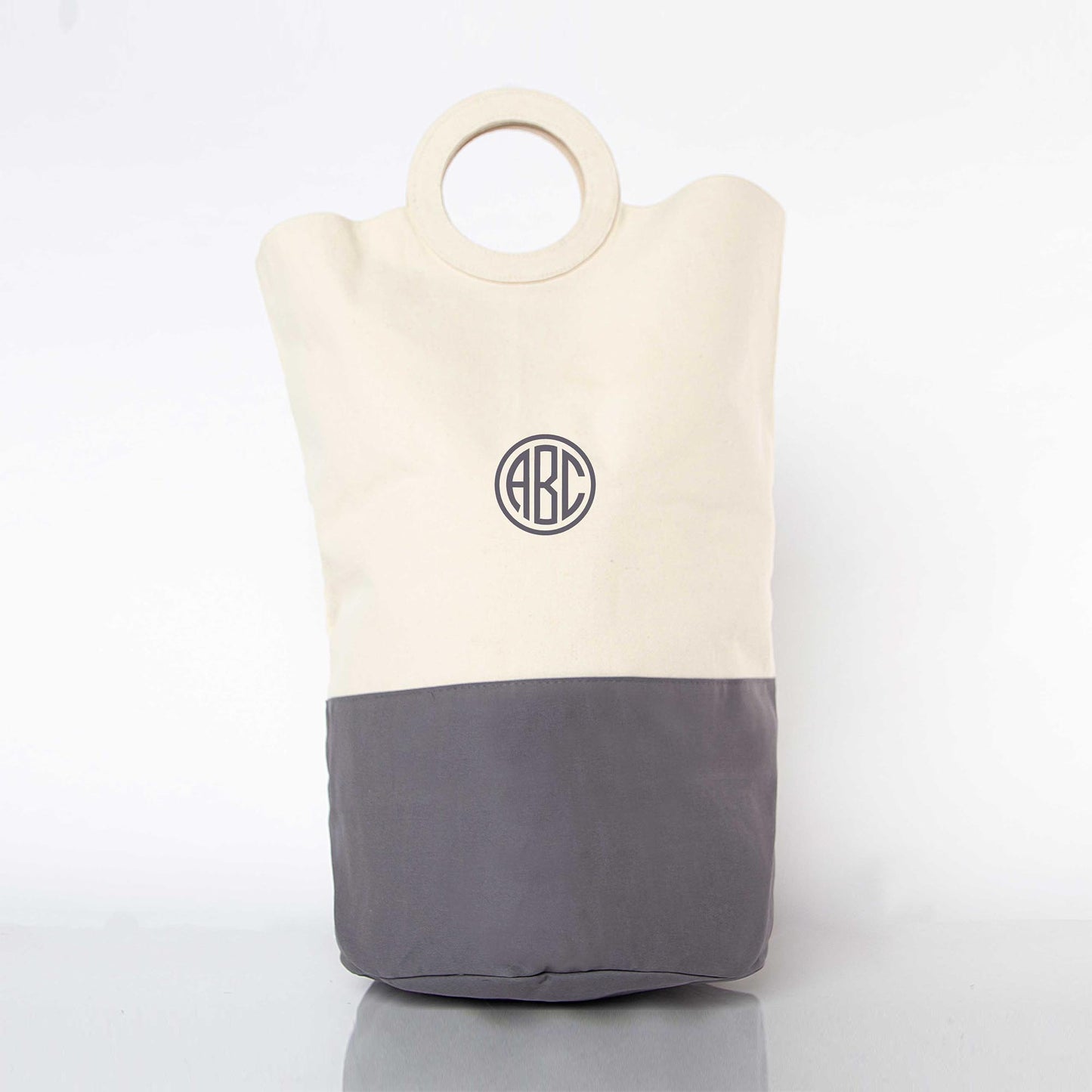 CB Station Gray Canvas Laundry Hamper