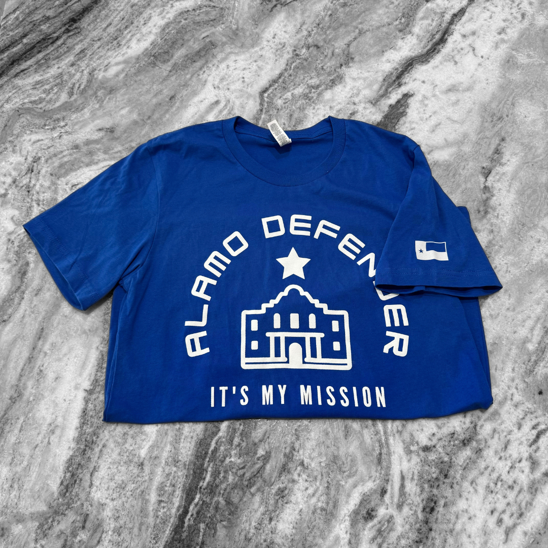 Royal Blue Alamo Defender Mission Tee
