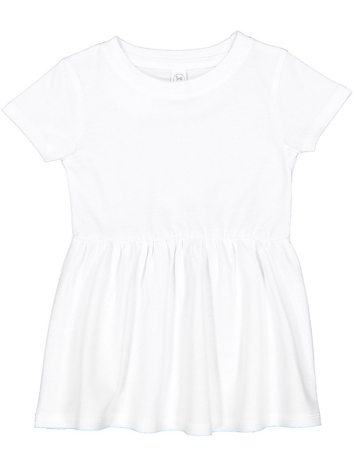 Rabbit Skins White Cotton Toddler Dress