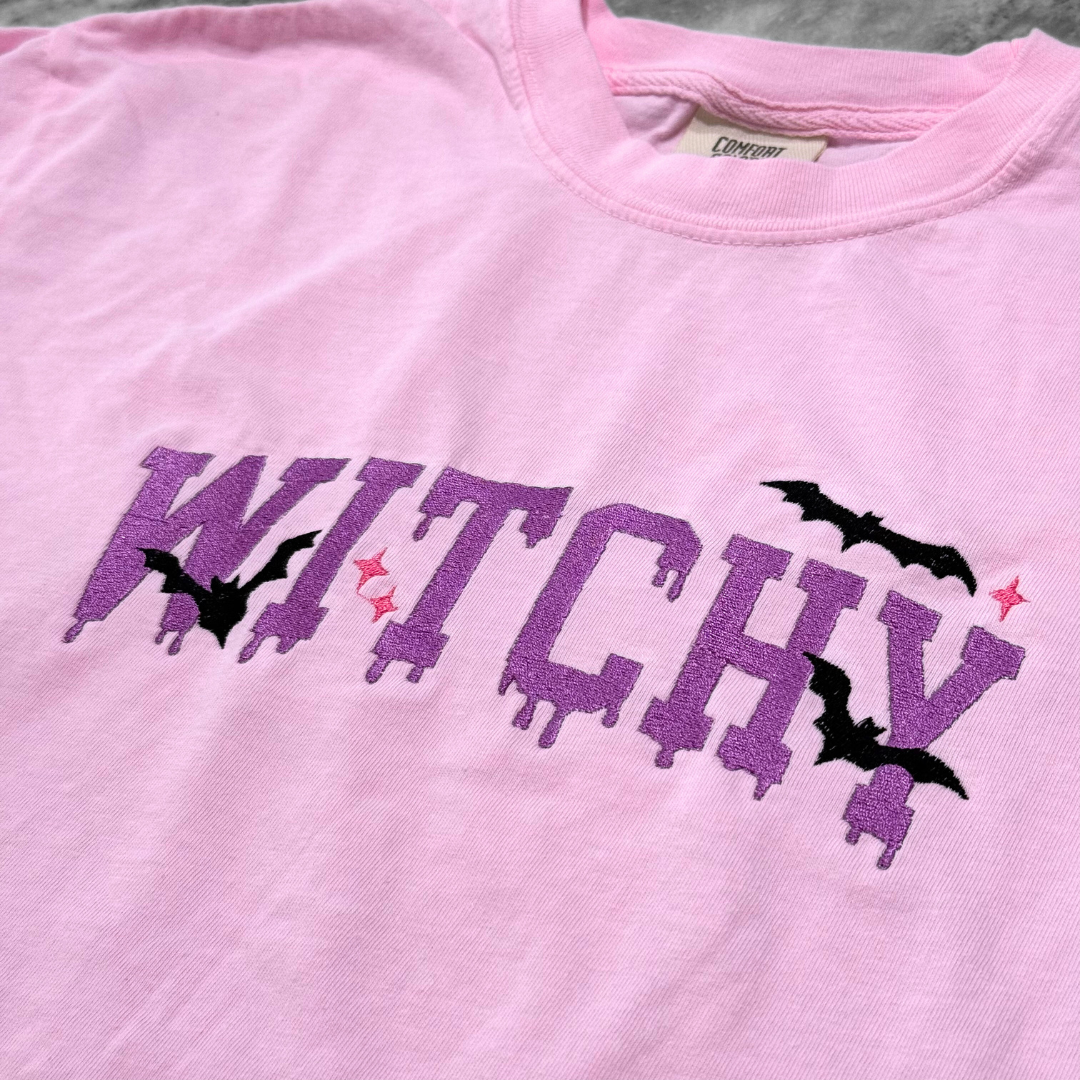 Witchy Collegiate Embroidered T-Shirt