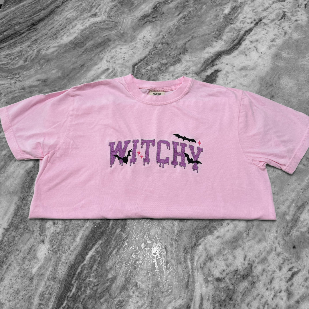 Witchy Collegiate Embroidered T-Shirt