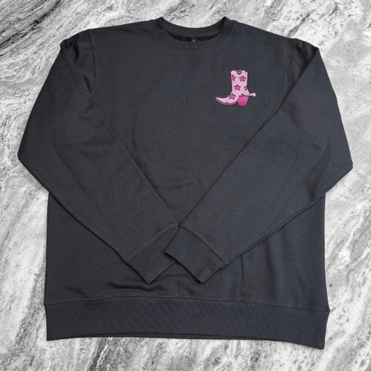 Starry Boot Embroidered Crewneck Sweatshirt