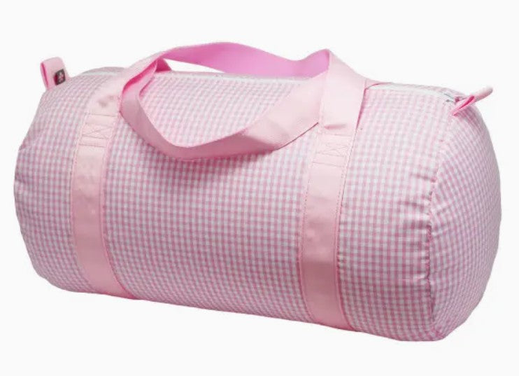 MINT Pink Gingham Duffel Bag