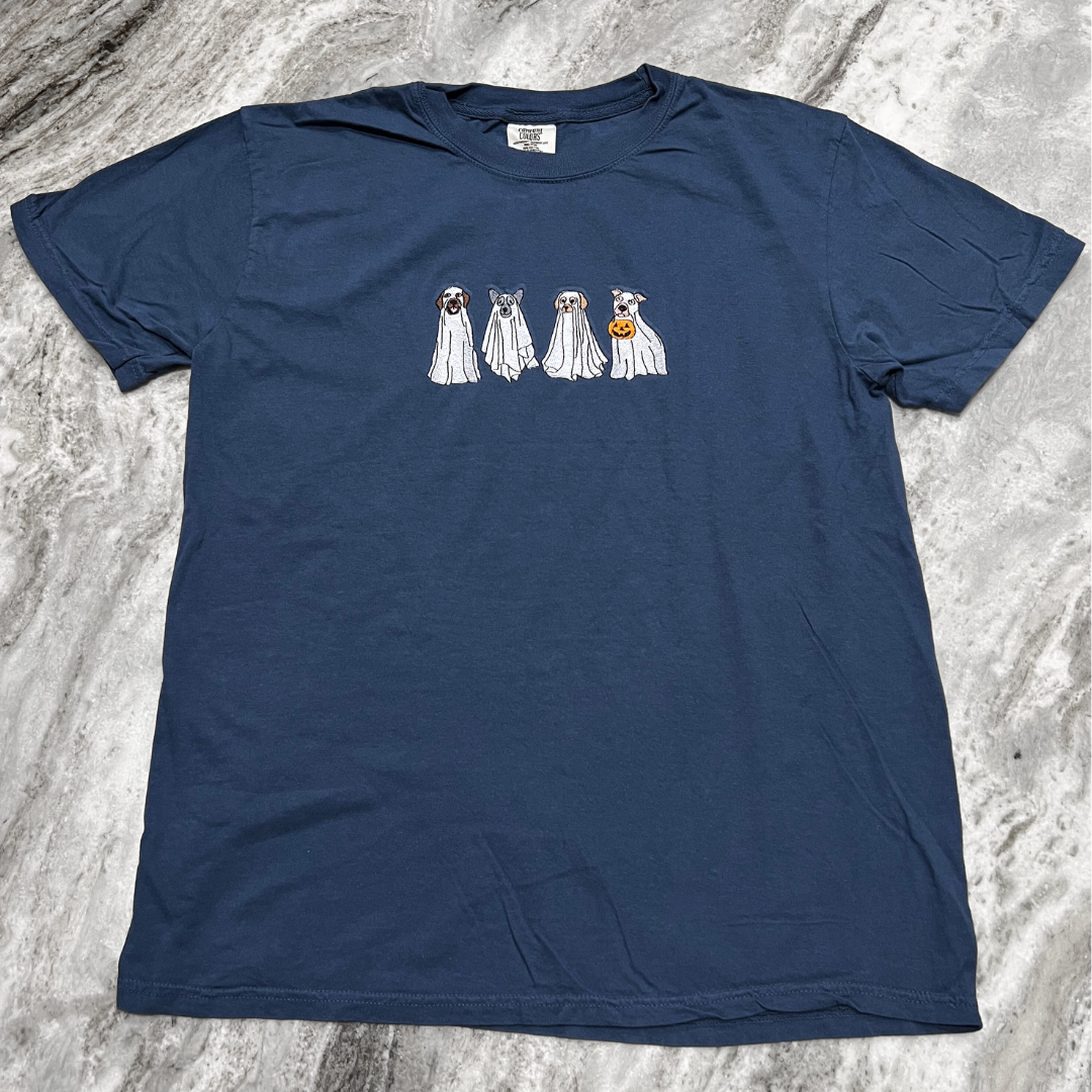 Ghost Dogs Embroidered T-Shirt