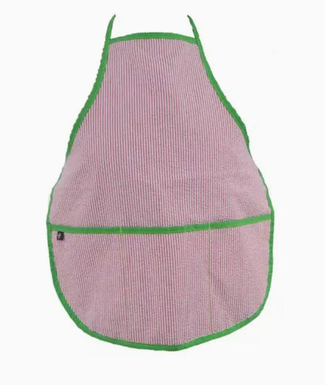 MINT Holiday Red Seersucker Super Smock