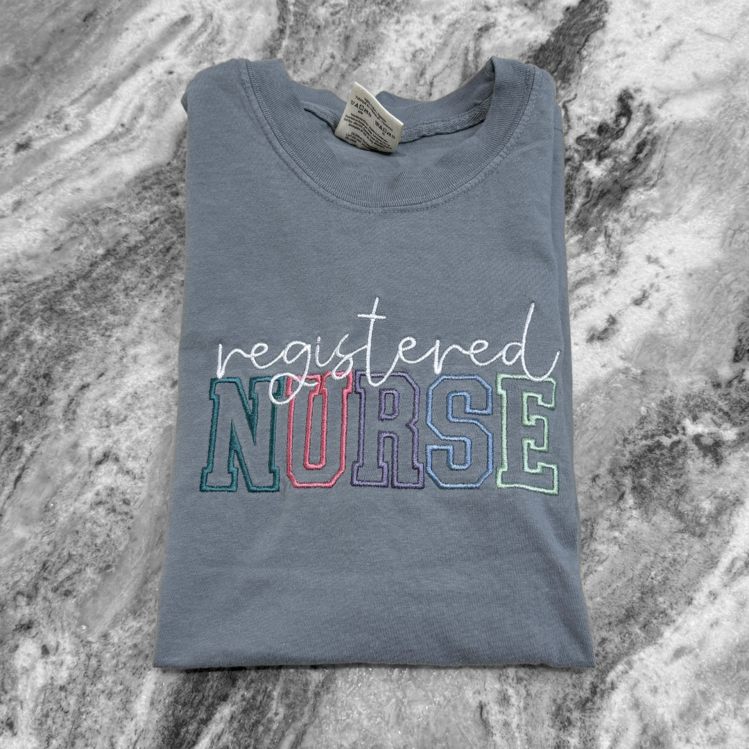 Registered Nurse Embroidered T-Shirt