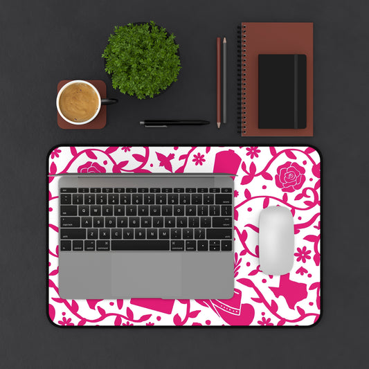 Texas Otomi Hot Pink Desk Mat