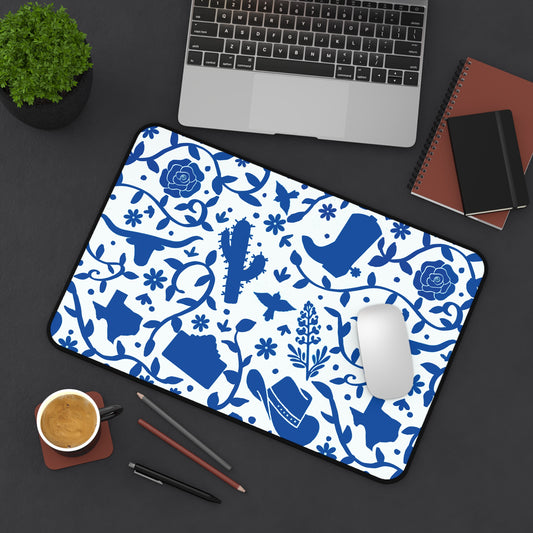 Texas Otomi Blue Desk Mat