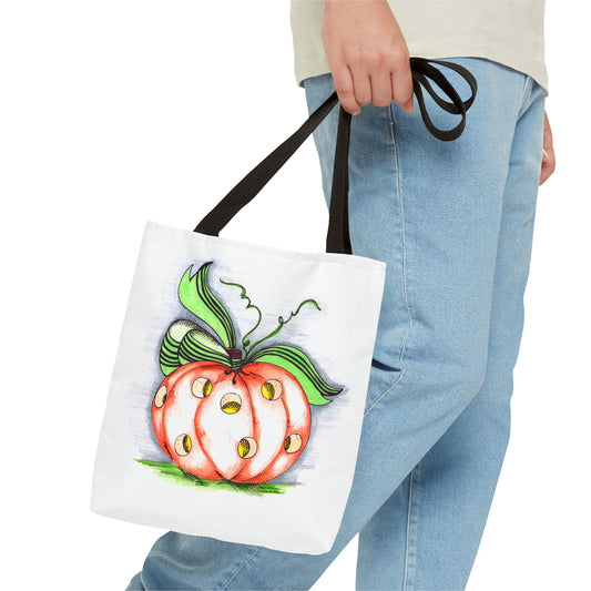 Polkadot Pumpkin Tote Bag