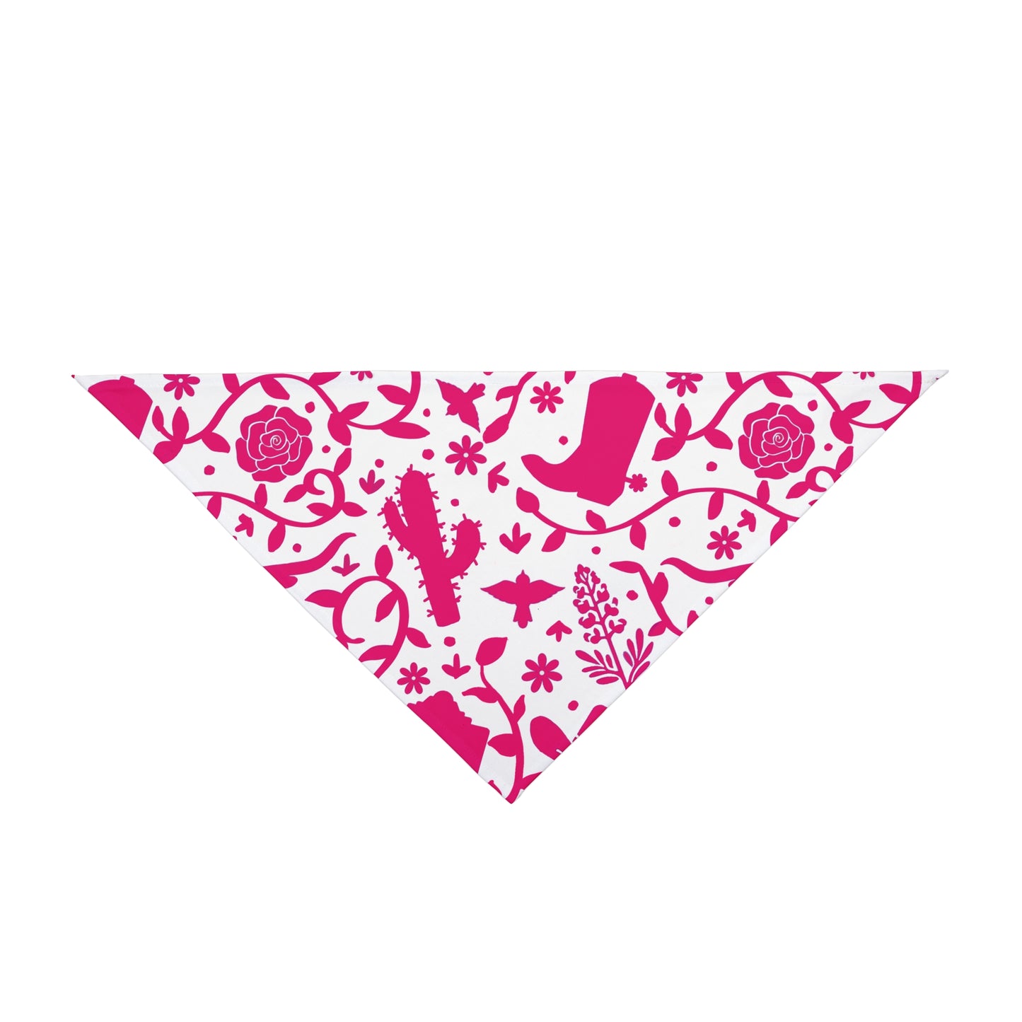 Texas Otomi Hot Pink Pet Bandana