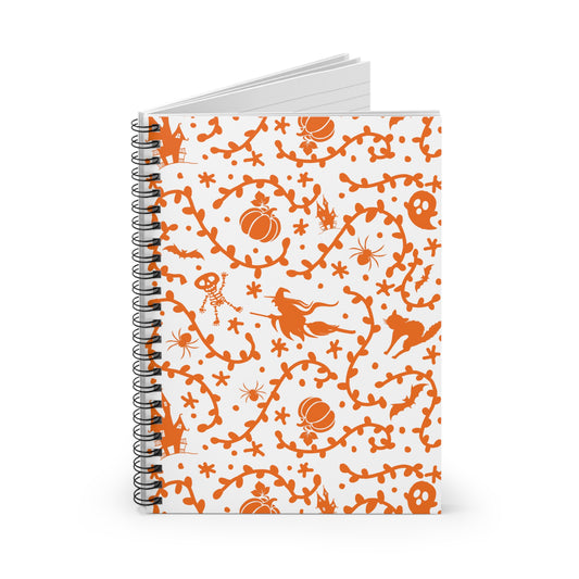 Halloween Otomi Lined Spiral Notebook