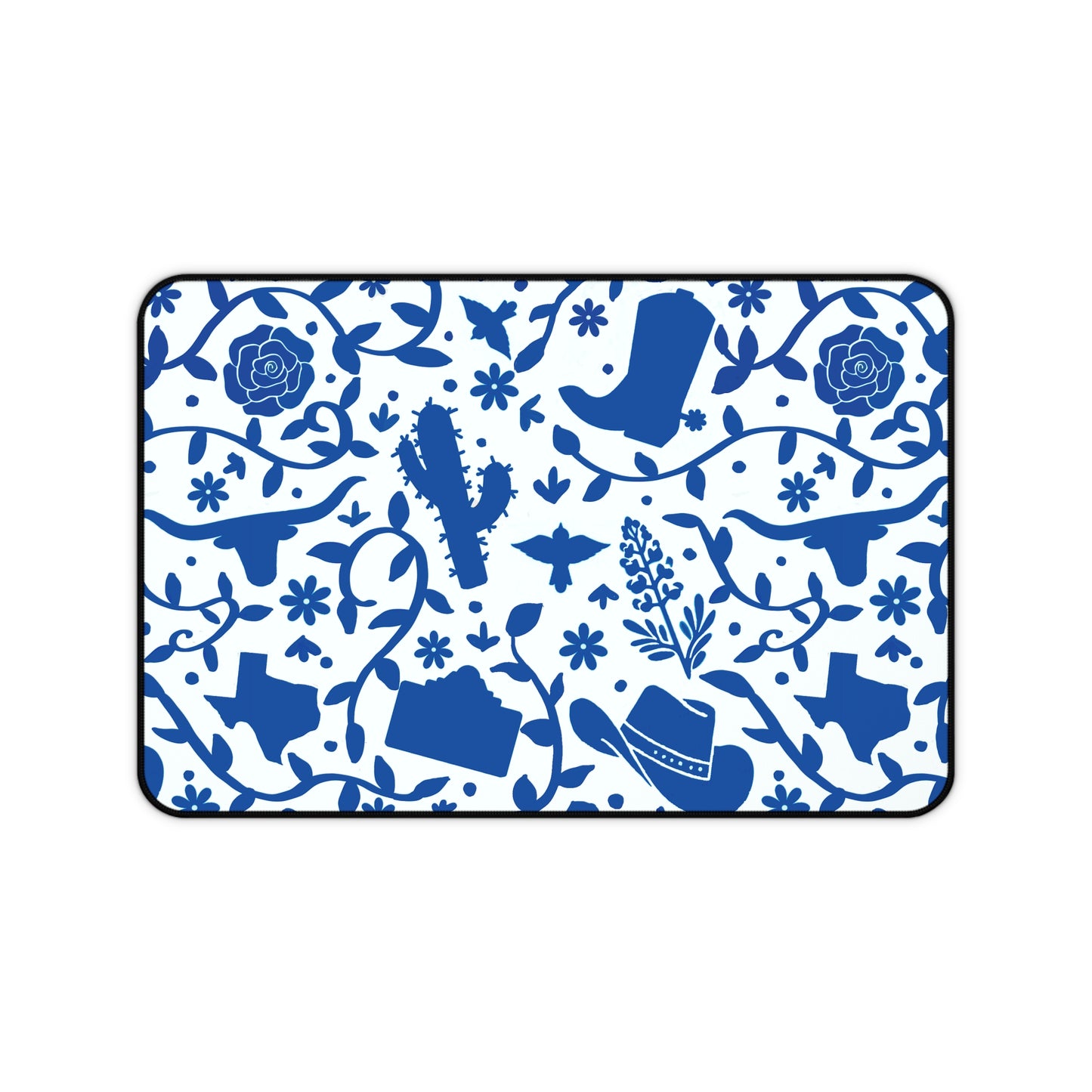 Texas Otomi Blue Desk Mat