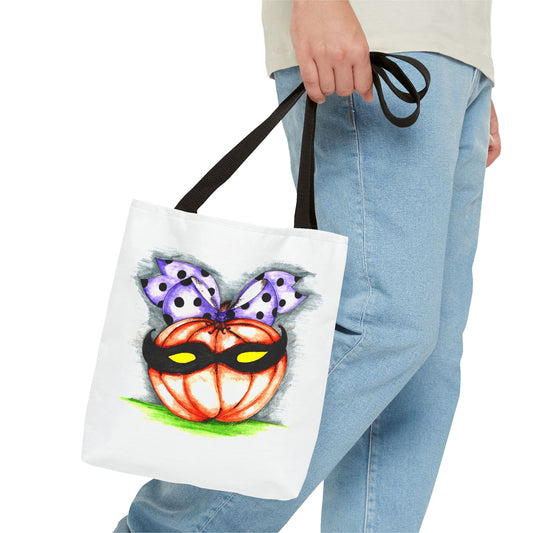 Masked Pumpkin Tote Bag