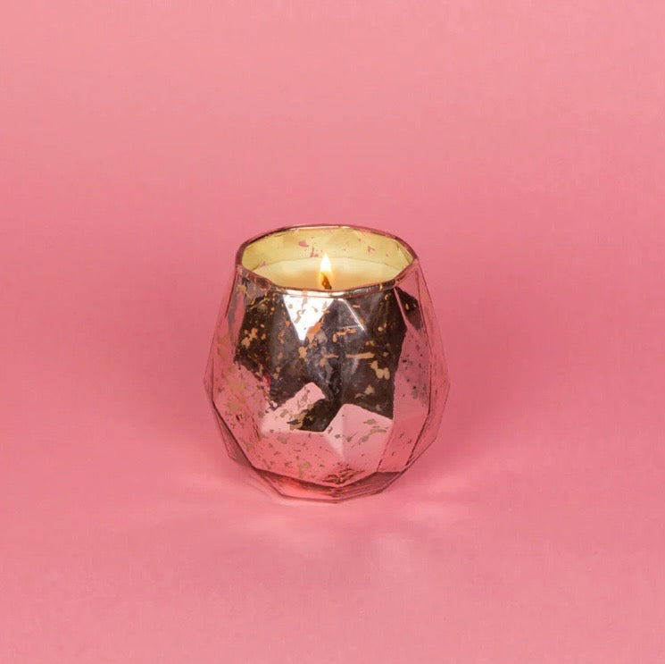 Sweet Grace 15oz Rosegold Mercury Glass Candle