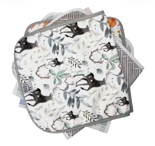 Stork and Loom Printed Terry Burp Cloths
