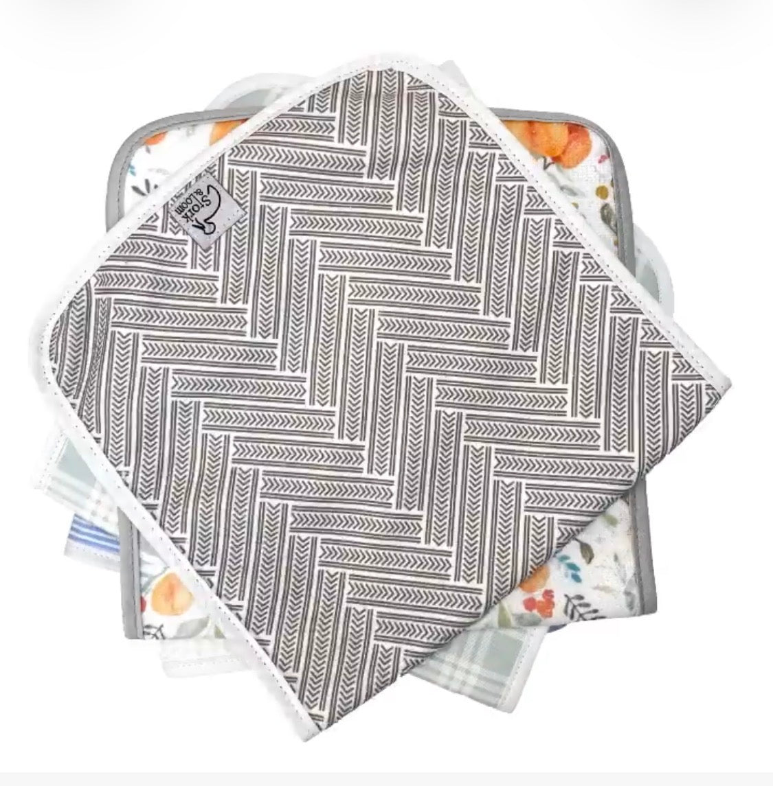 Stork and Loom Printed Terry Burp Cloths
