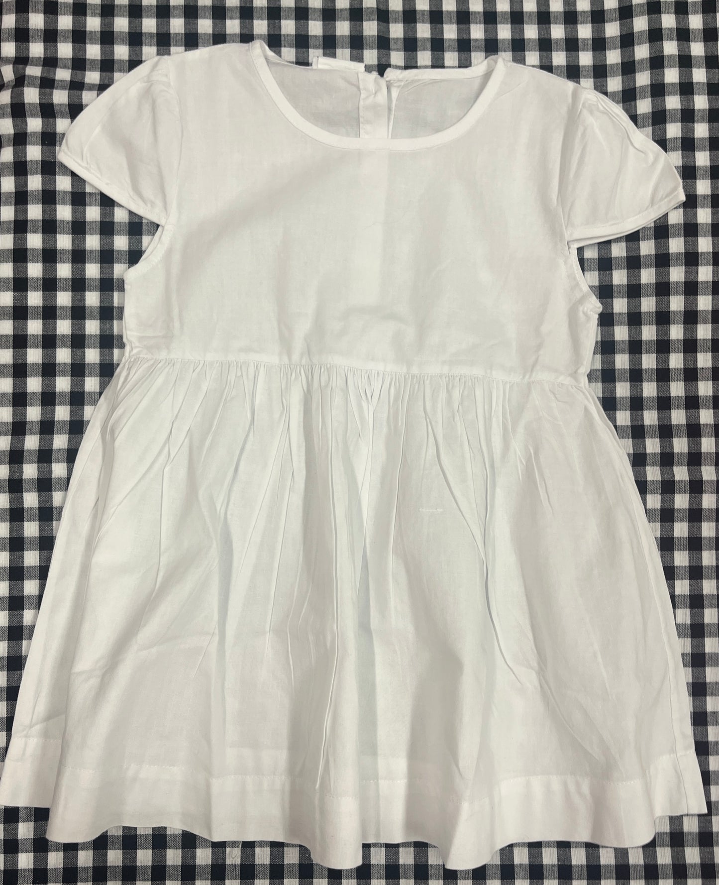 White Linen Toddler Dress