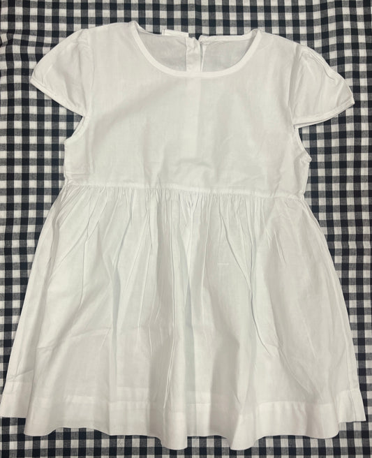 White Linen Toddler Dress
