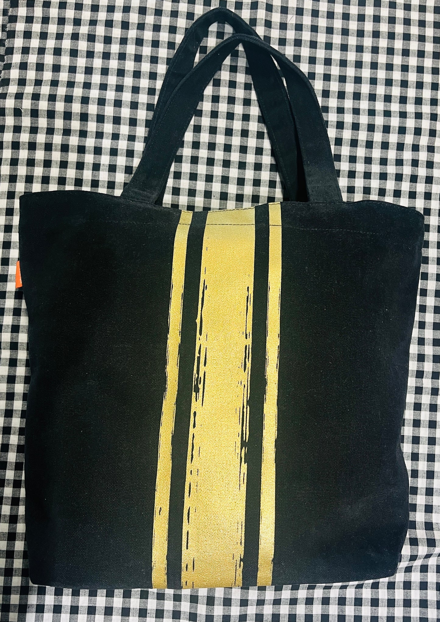 CB Station Gold Stripes Canvas Tote