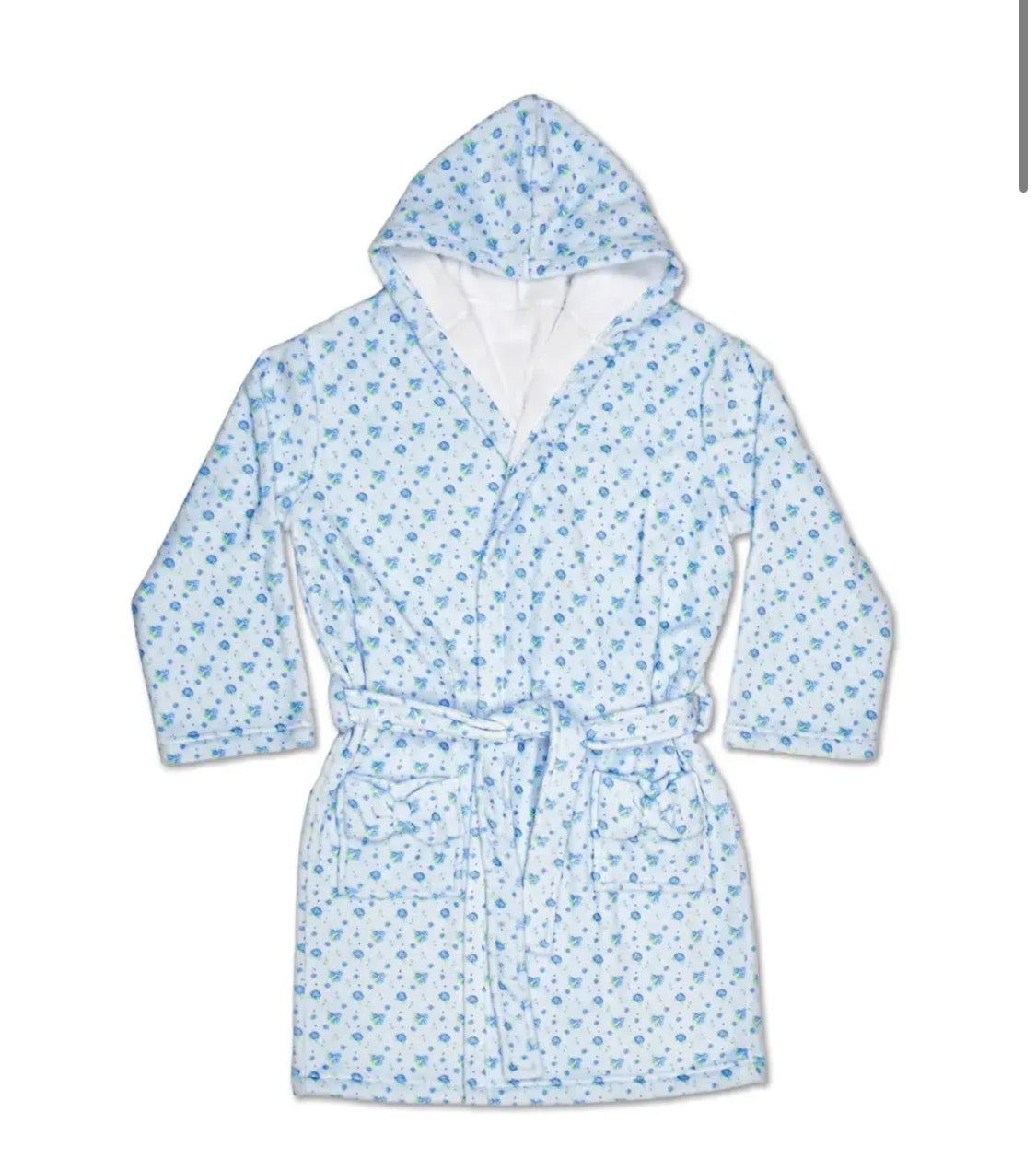 Iscream Blue Ditsy Girls Plush Robe