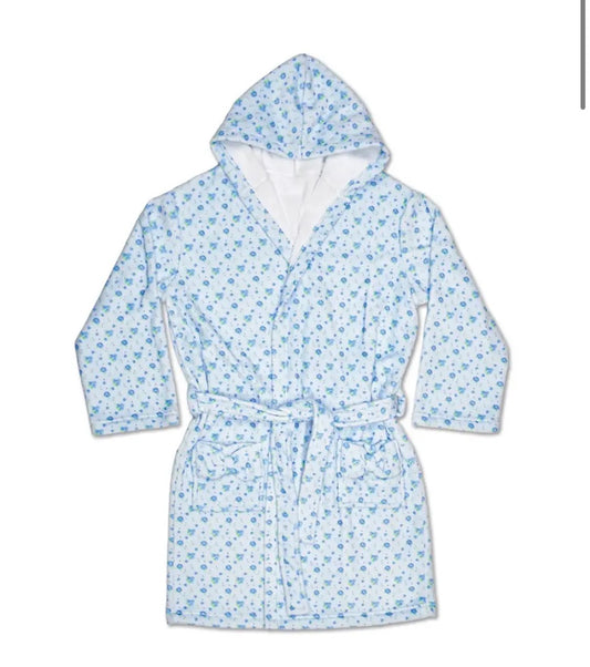Iscream Blue Ditsy Girls Plush Robe