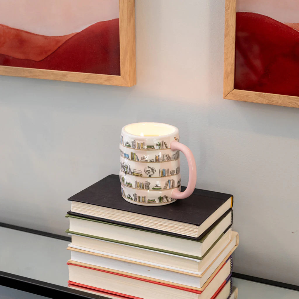 Sweet Grace 14.4oz Coffee Mug Candle (Books)