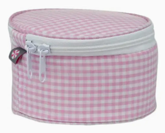 MINT Pink Gingham Button Bag