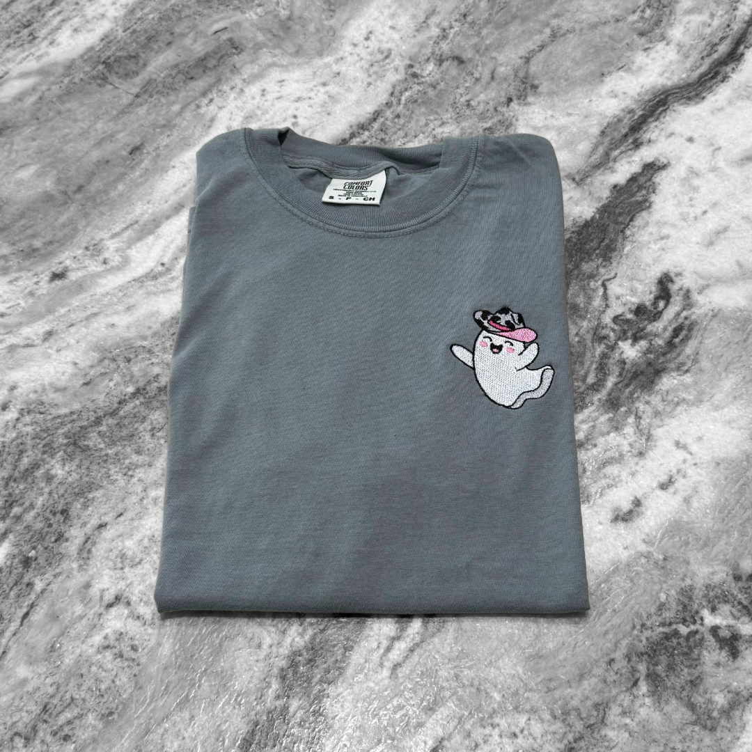 Cowgirl Ghost Embroidered T-Shirt