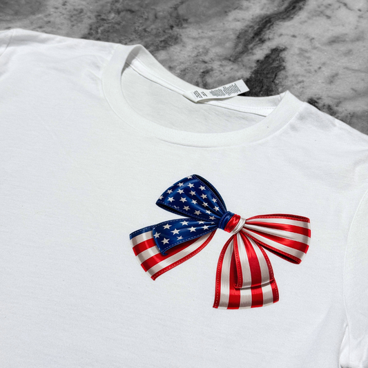 Patriotic Bow Printed Tee