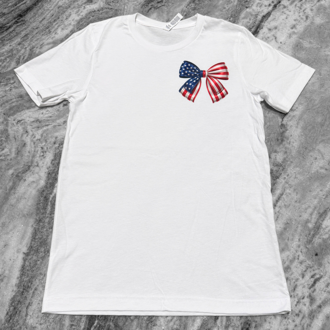 Patriotic Bow Printed Tee