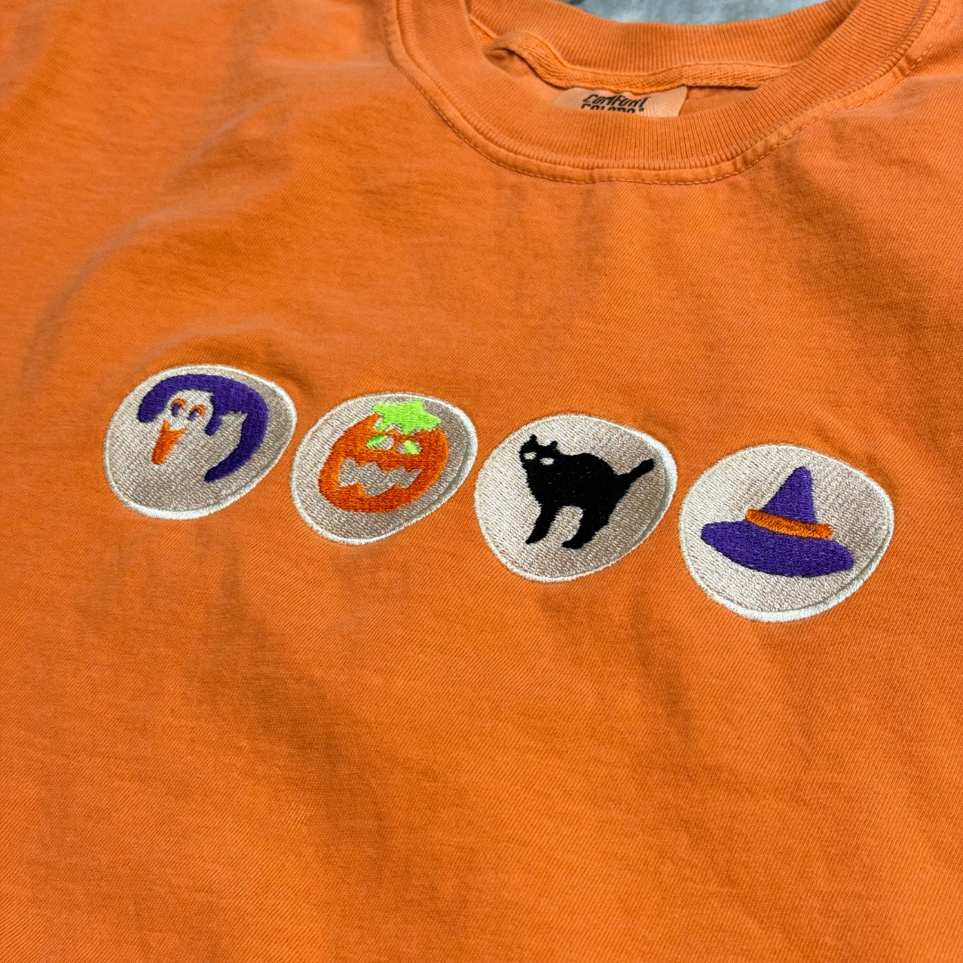 Halloween Sugar Cookies Embroidered T-Shirt