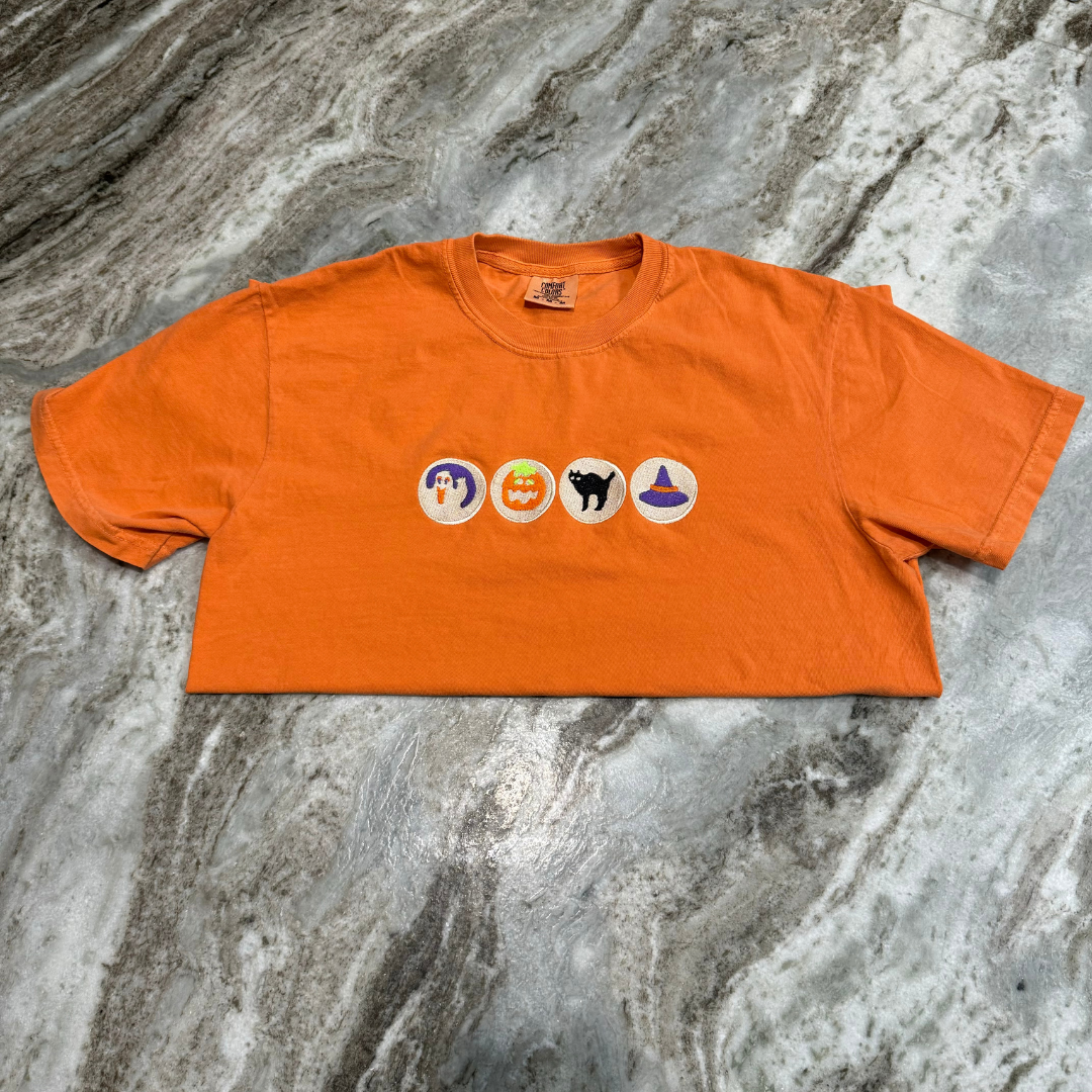 Halloween Sugar Cookies Embroidered T-Shirt