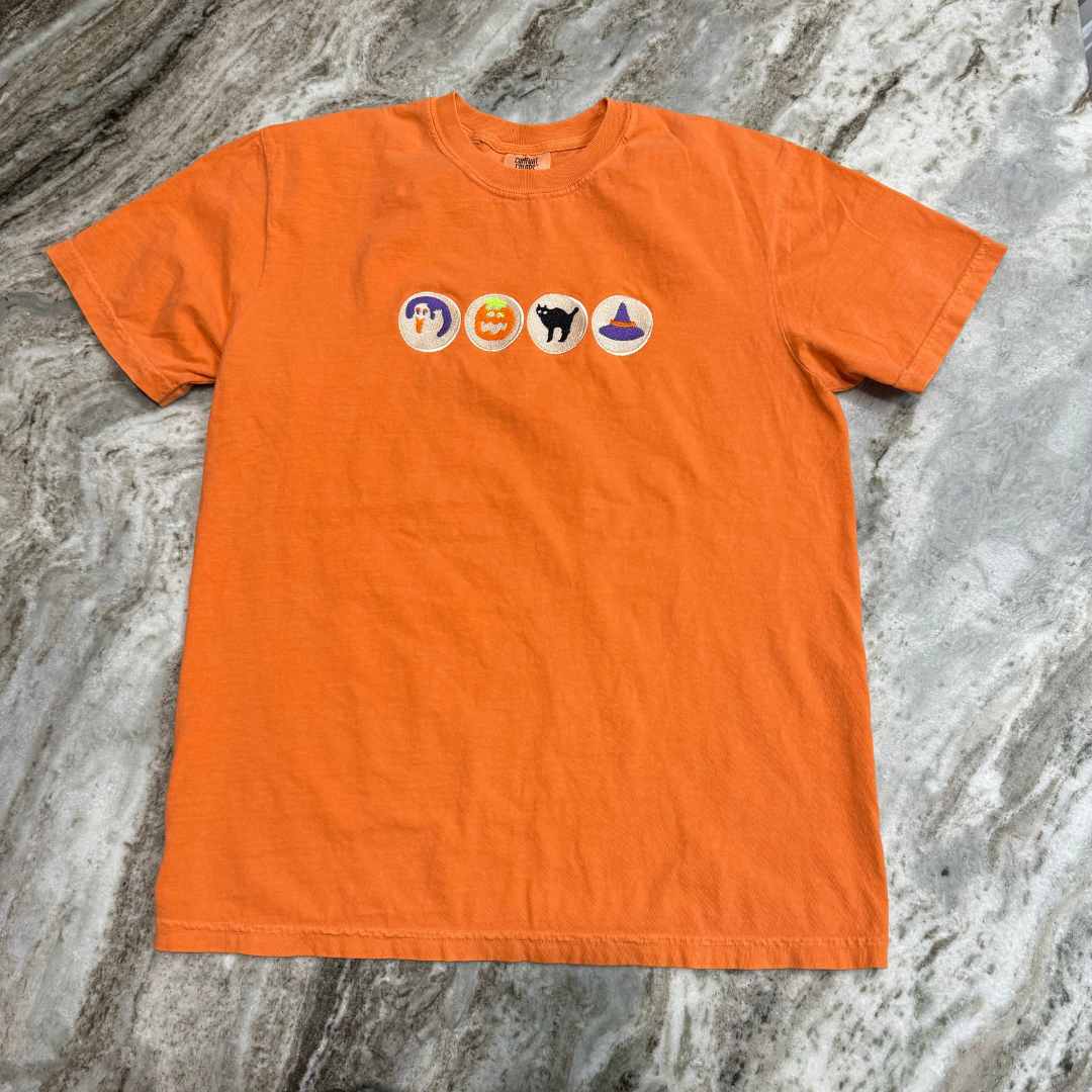 Halloween Sugar Cookies Embroidered T-Shirt