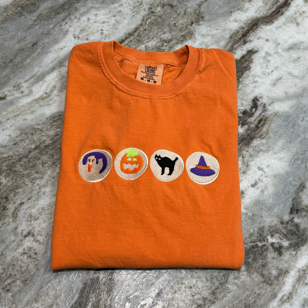 Halloween Sugar Cookies Embroidered T-Shirt