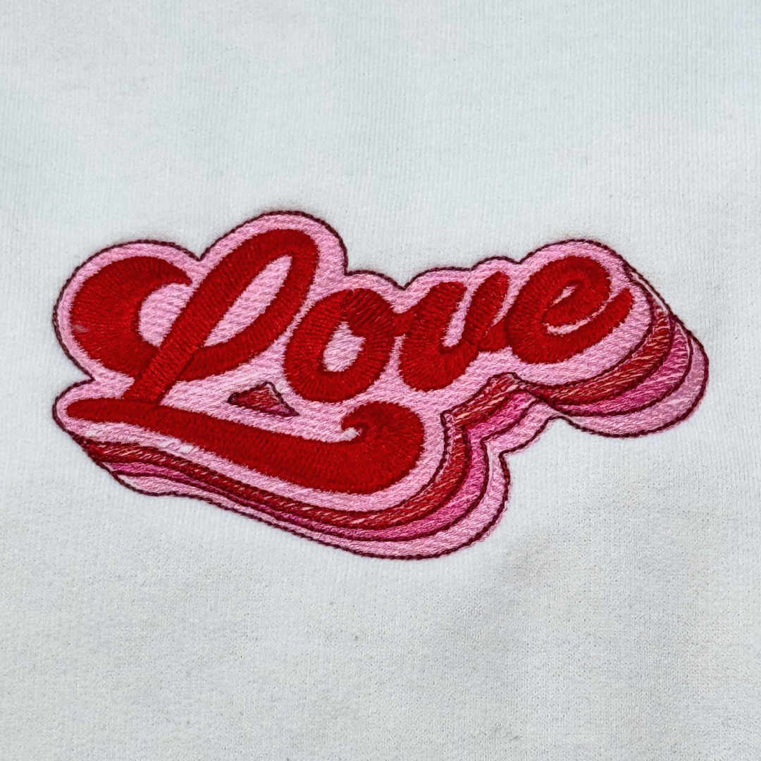 Retro Love Embroidered Crew