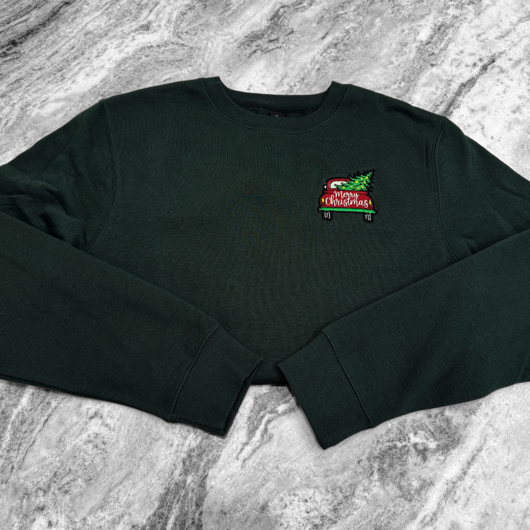 Merry Christmas Truck Crewneck Sweatshirt