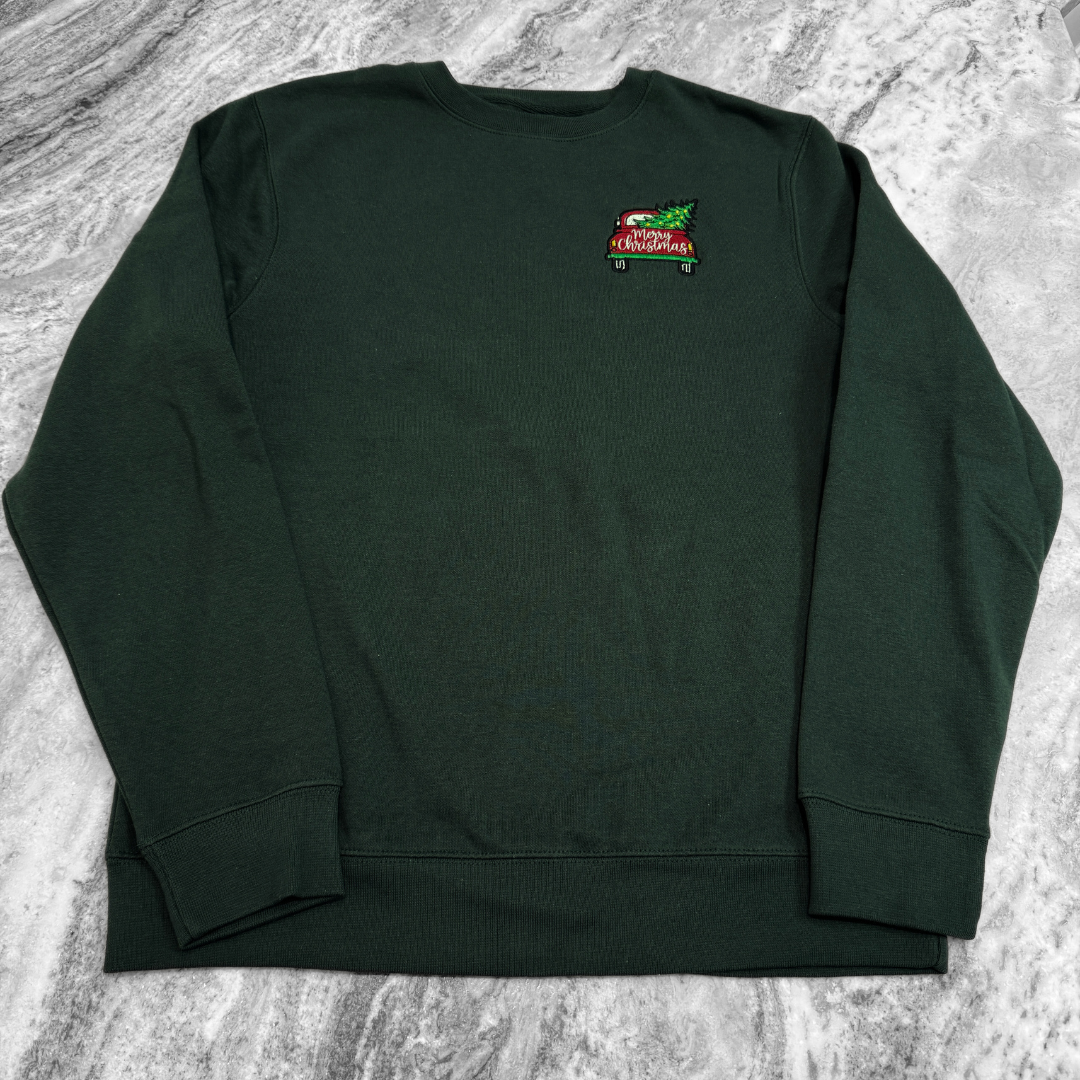Merry Christmas Truck Crewneck Sweatshirt