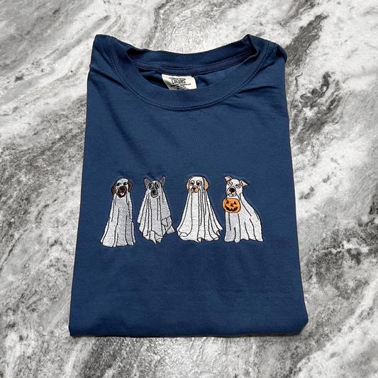 Ghost Dogs Embroidered T-Shirt