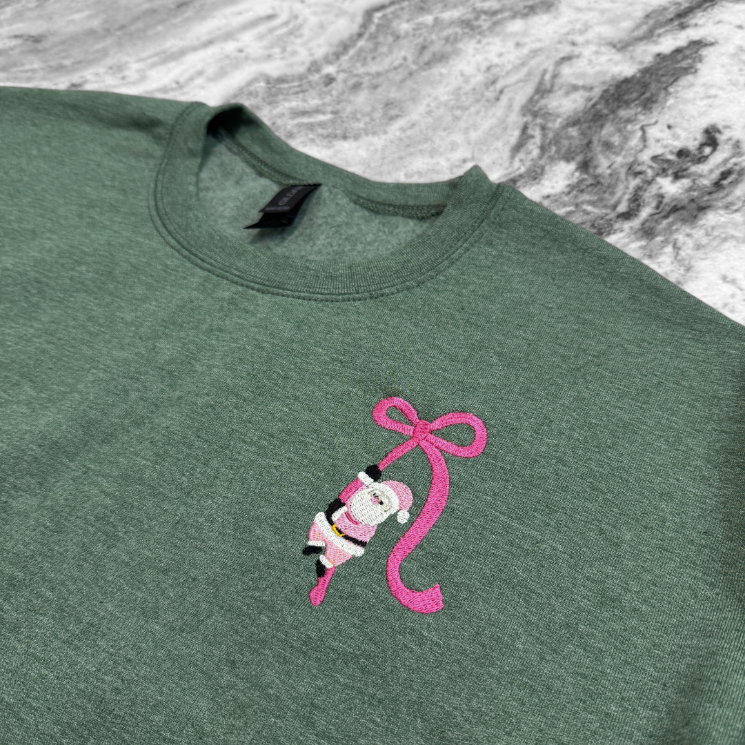 Santa Bow Crewneck Sweatshirt