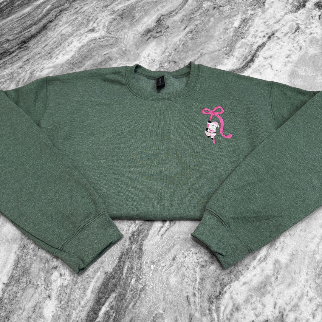 Santa Bow Crewneck Sweatshirt