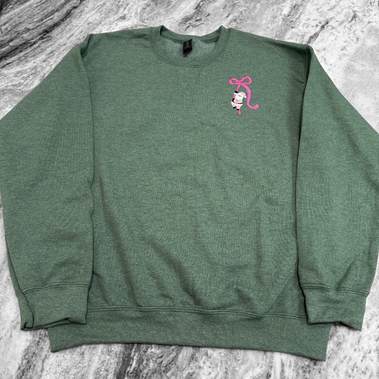 Santa Bow Crewneck Sweatshirt