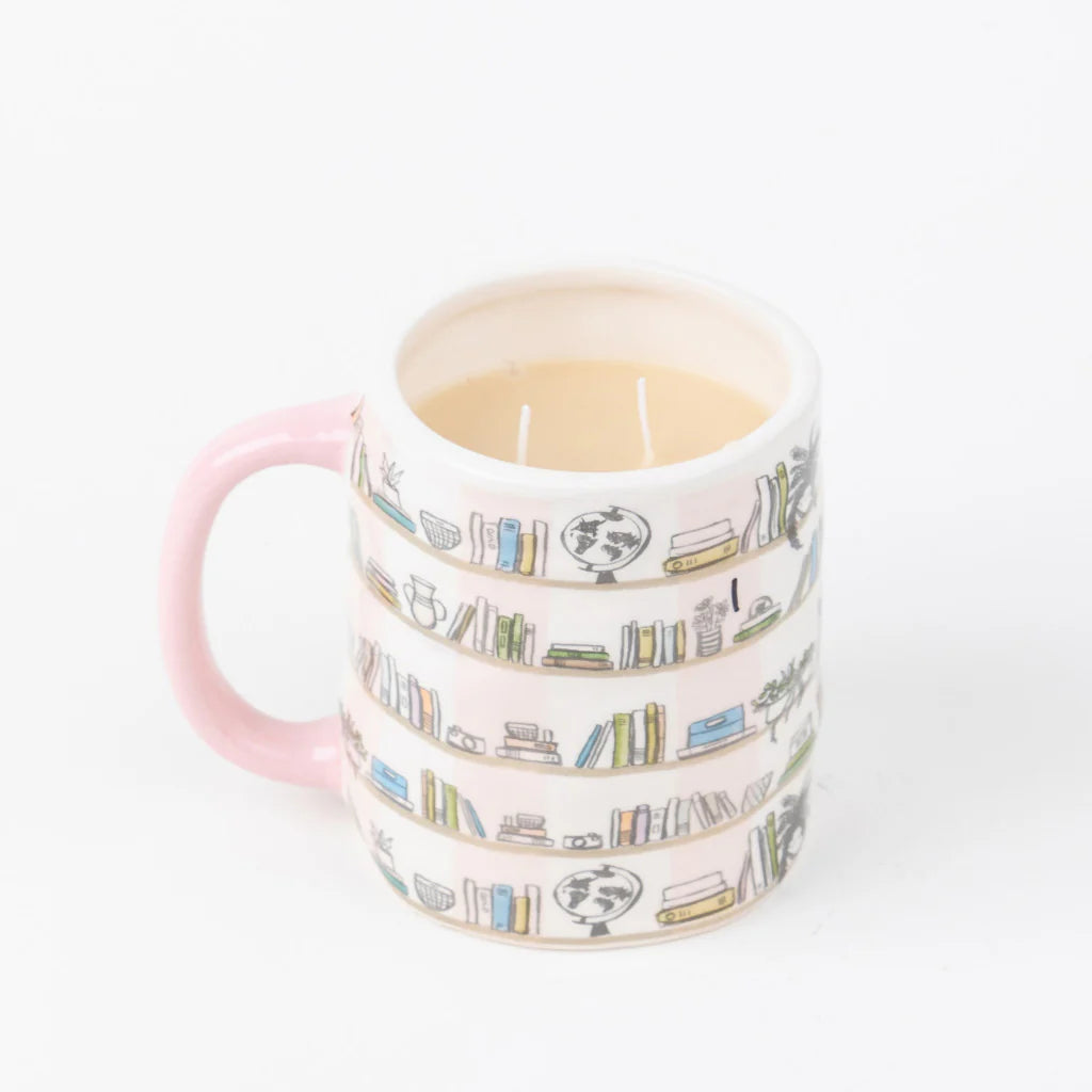 Sweet Grace 14.4oz Coffee Mug Candle (Books)
