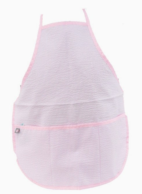 MINT Pink Seersucker Super Smock