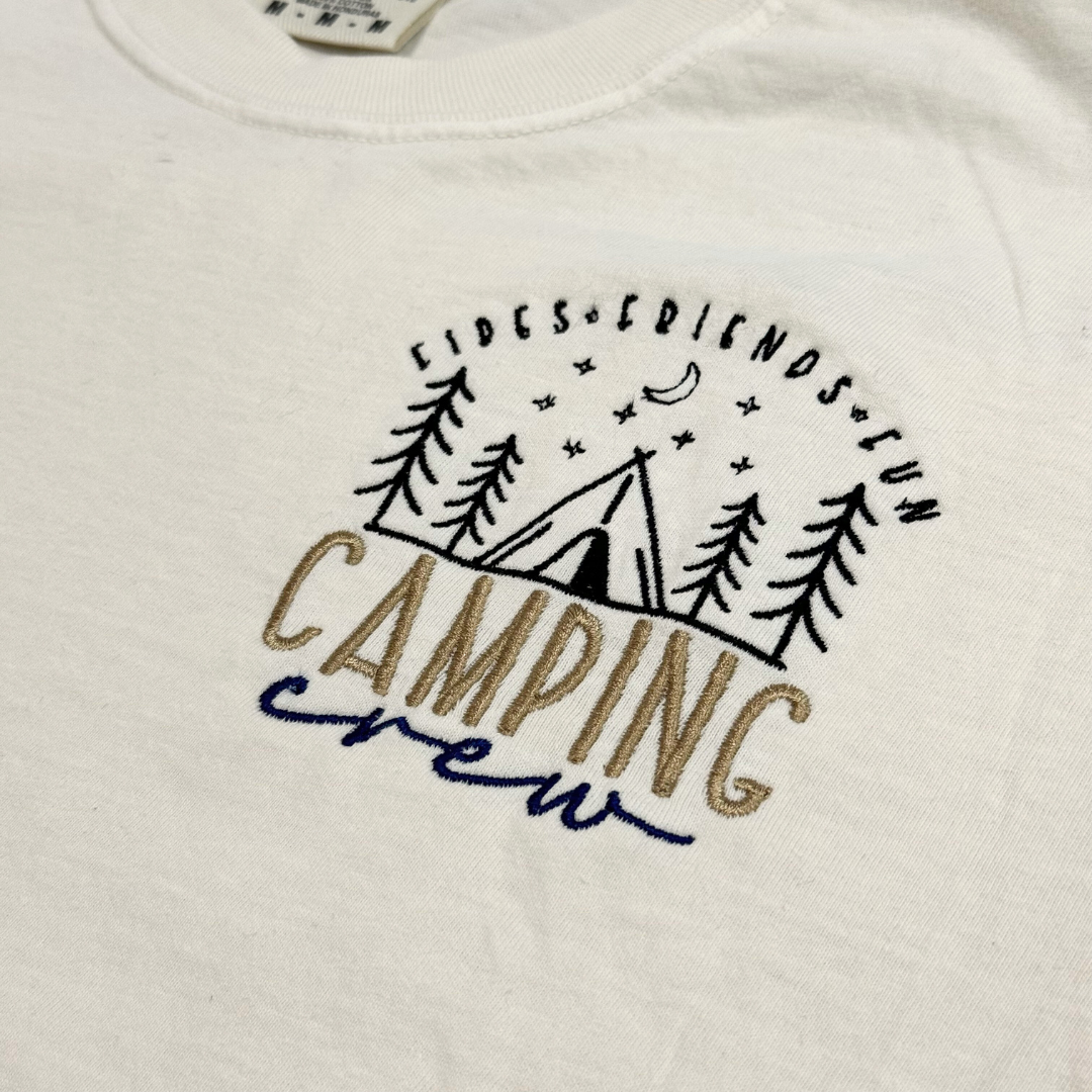 Camping Crew Embroidered T-Shirt