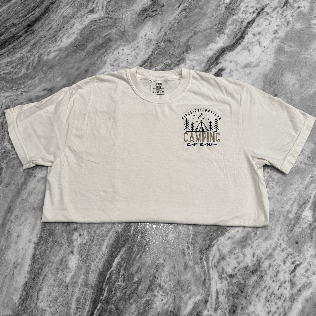 Camping Crew Embroidered T-Shirt