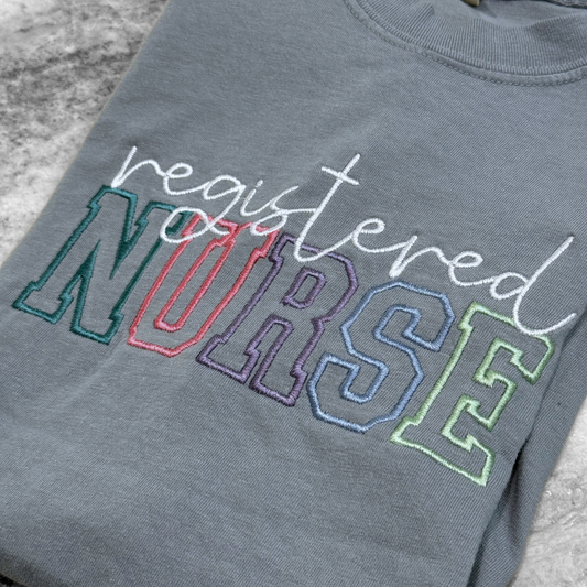 Registered Nurse Embroidered T-Shirt