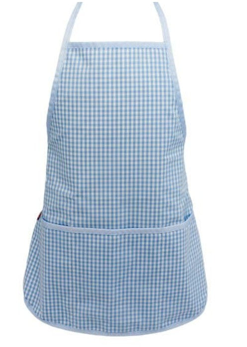 MINT Baby Blue Gingham Art Smock for Kids