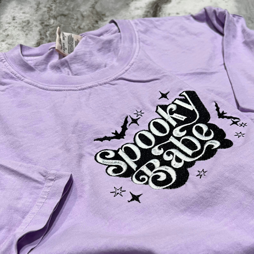 Spooky Babe Embroidered T-Shirt